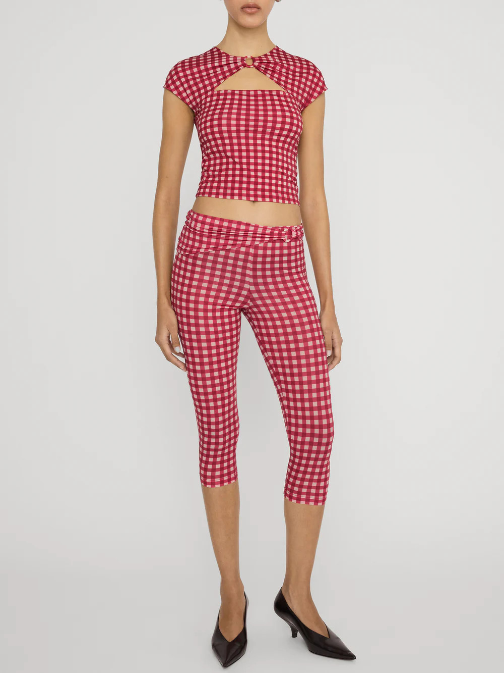 The Casino Top -- Red Check | Frame Denim