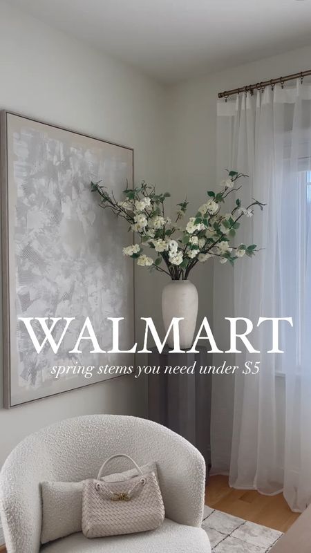 Spring stems from Walmart under $5! They are perfect for spring refresh! I have 7 stems in this vase and they are 50” long. Such an amazing price for these long stems! 

Walmart home, Walmart deals, Walmart finds, @Walmart #walmarthome #walmartdeals #walmartfinds spring stems, spring decor, home, spring flowers, 

#LTKVideo #LTKSeasonal #LTKhome