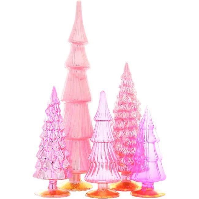 Hue Trees Set of 5, Pink | Maisonette