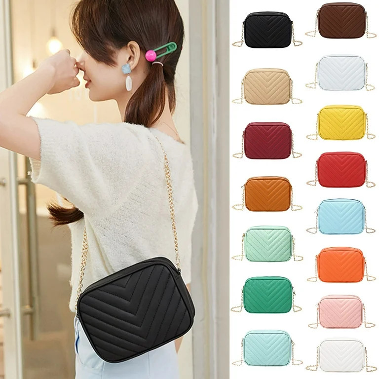 Stylago Quilted Crossbody Bags for Women Small Leather Purses Shoulder Handbags with Gold Chain L... | Walmart (US)