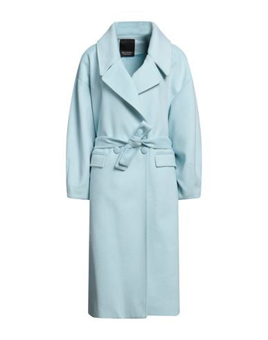Yes London Woman Coat Sky blue Size 10 Polyester, Viscose | YOOX (US)