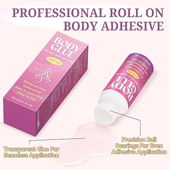 Bondtech Body Glue for Clothes & Skin, Body Adhesive Roll on, Strong Fashion Glue, Sweat Resistan... | Amazon (US)