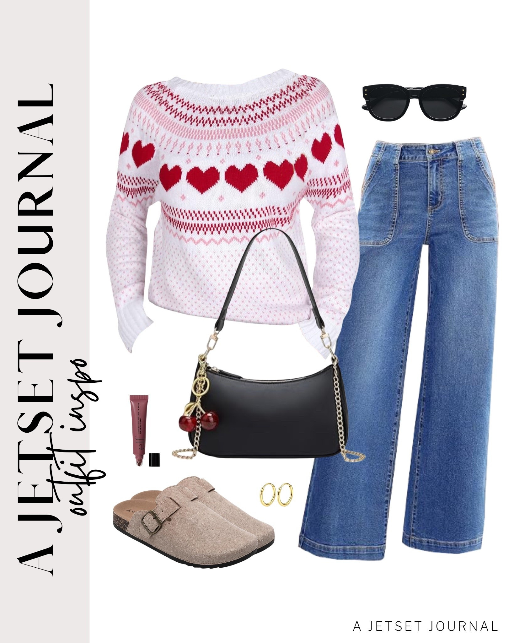 Here's a cute Valentine's Day outfit idea without trying too hard!
heart sweater, cute hobo bag, elf lip balm, vday outfit, galentine's outfit idea, casual look, vacation style, winter to spring style, makeup must have, beauty favorite, winter to spring outfit, functional bag, amazon fashion, affordable style

#LTKSeasonal #LTKValentine #LTKU