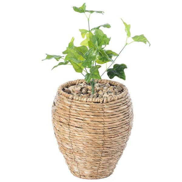 Woven Round Flower Pot Planter Basket with Leak-Proof Plastic Lining- Set of 3 - Set of 3 | Bed Bath & Beyond