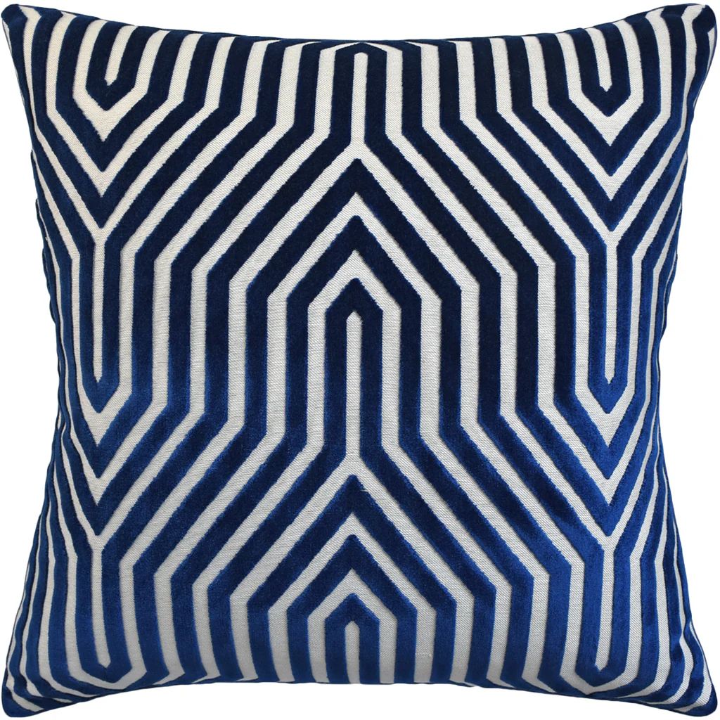 Vanderbilt Velvet Pillow, Blue, Pair | Paloma & Co.