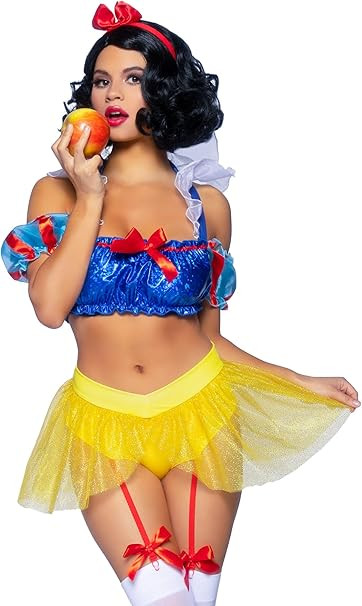 Leg Avenue Women's 3 Pc Bad Apple Snow White Costume | Amazon (US)
