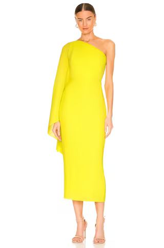 SOLACE London Lenna Midi Dress in Citrus from Revolve.com | Revolve Clothing (Global)