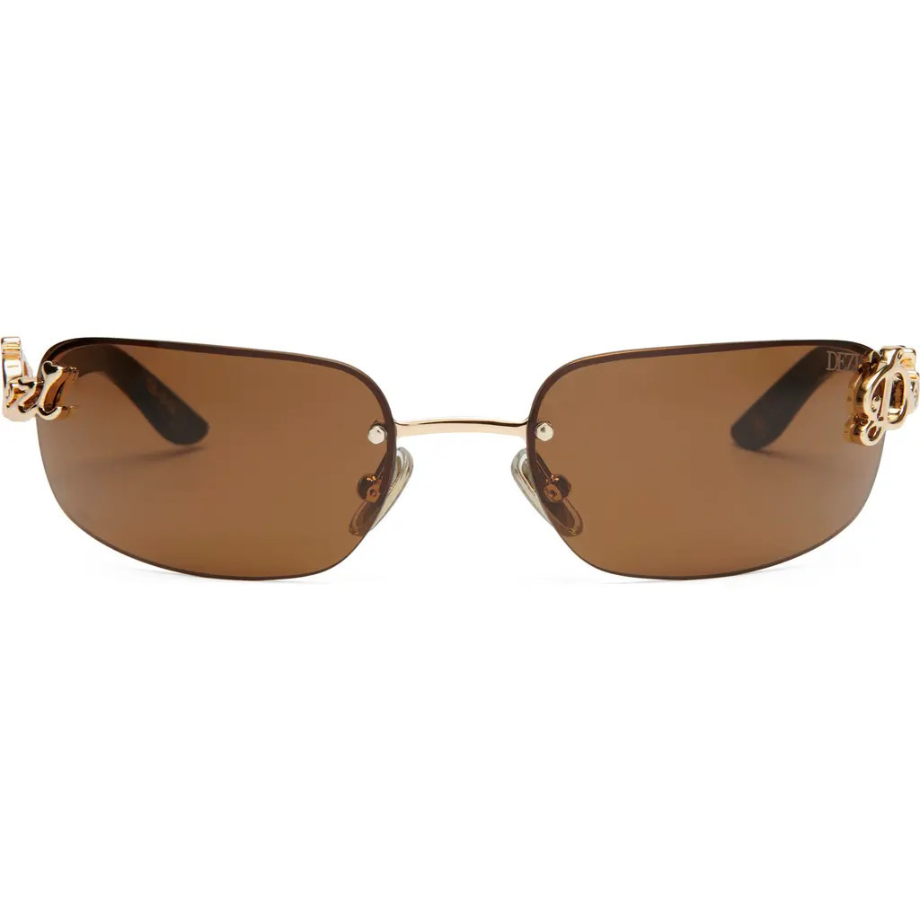 DEZI Bby Grl 65mm Oval Sunglasses in Tortoise /Cognac at Nordstrom | Nordstrom