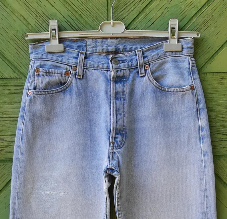 Vintage 90s Levis 501 jeans lightwash size 28-29 | Etsy (Global)