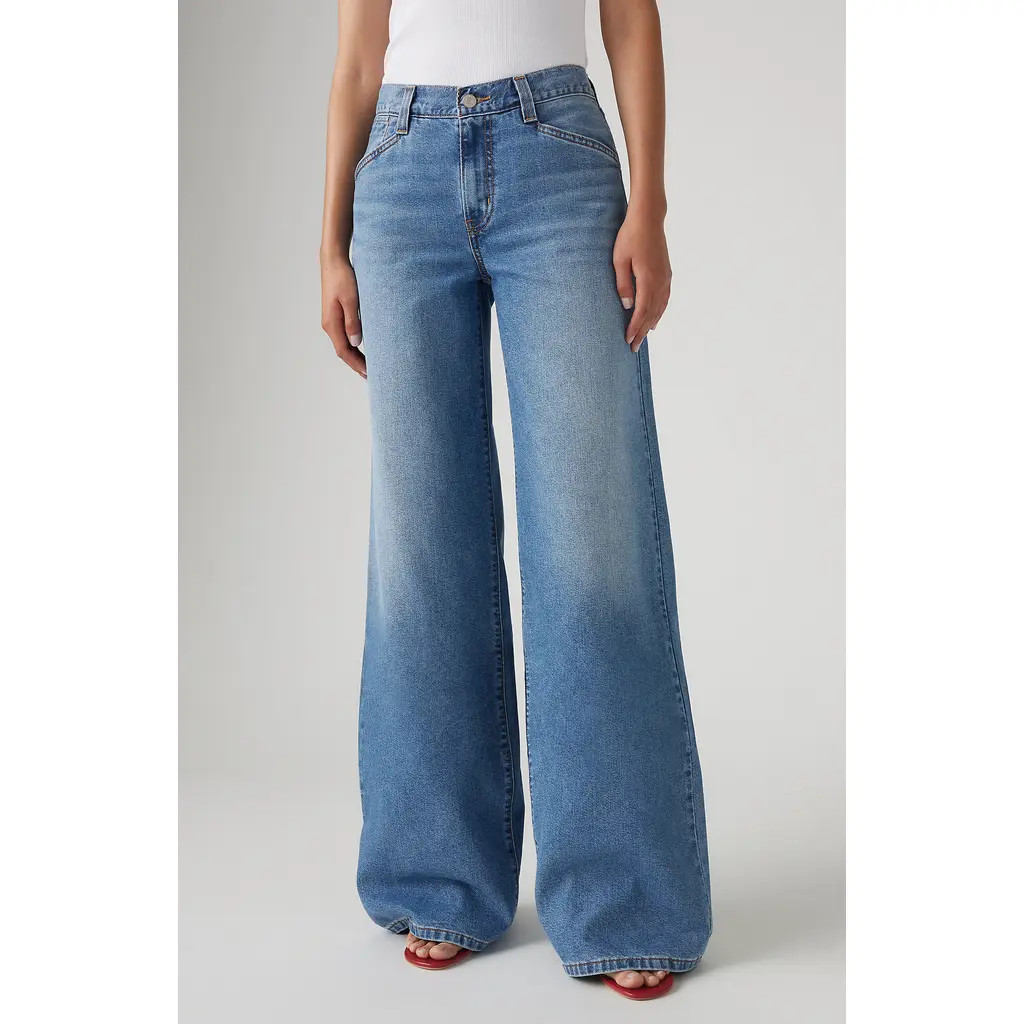 Levi's® 94 Mid Rise Baggy Wide Leg Jeans in Cool Vertical at Nordstrom Rack, Size 31 31 | Nordstrom Rack