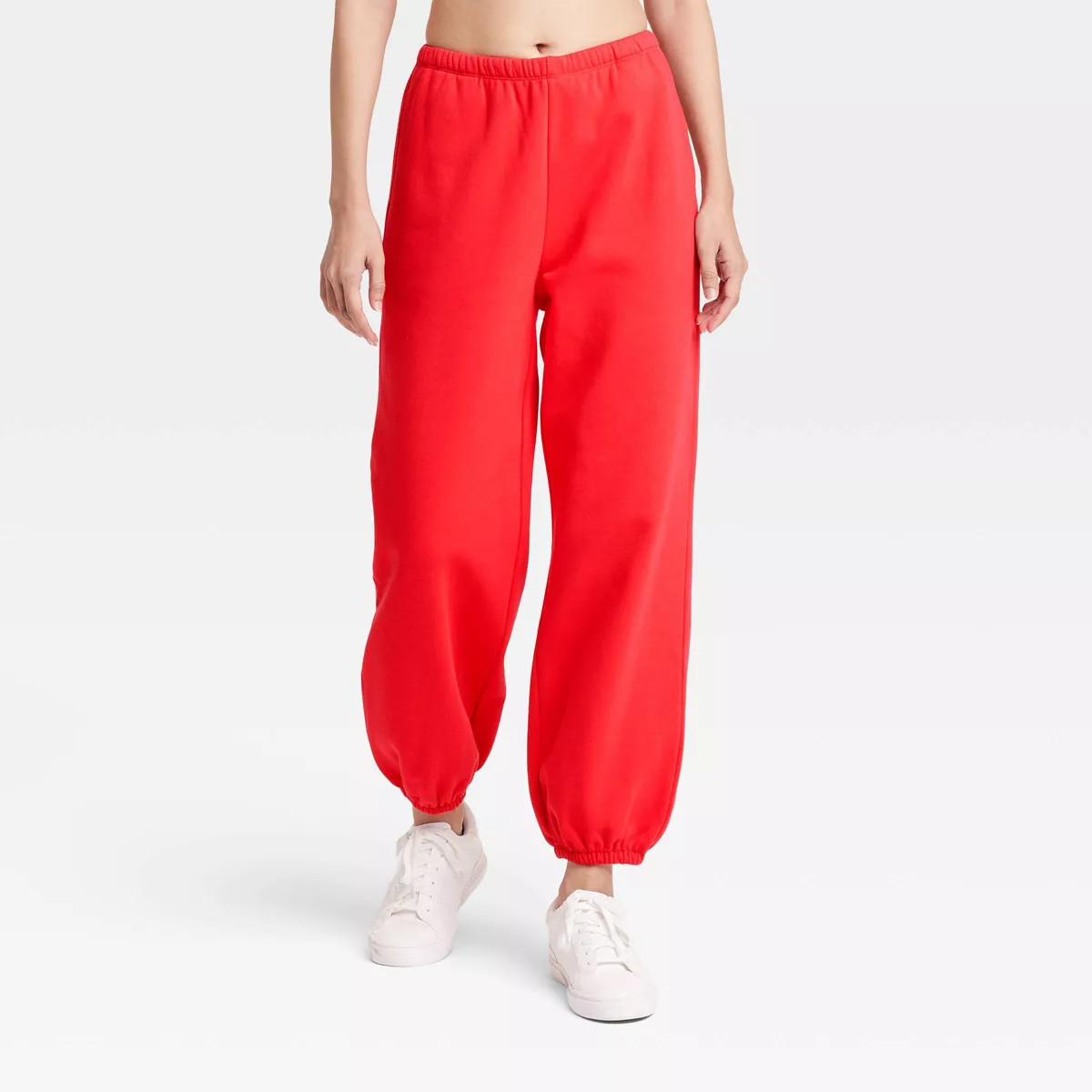 Women's Fleece Mid-Rise Cinched Jogger Sweatpants - JoyLab™ | Target