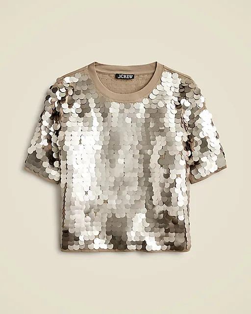 Collection sequin-embellished T-shirt | J. Crew US