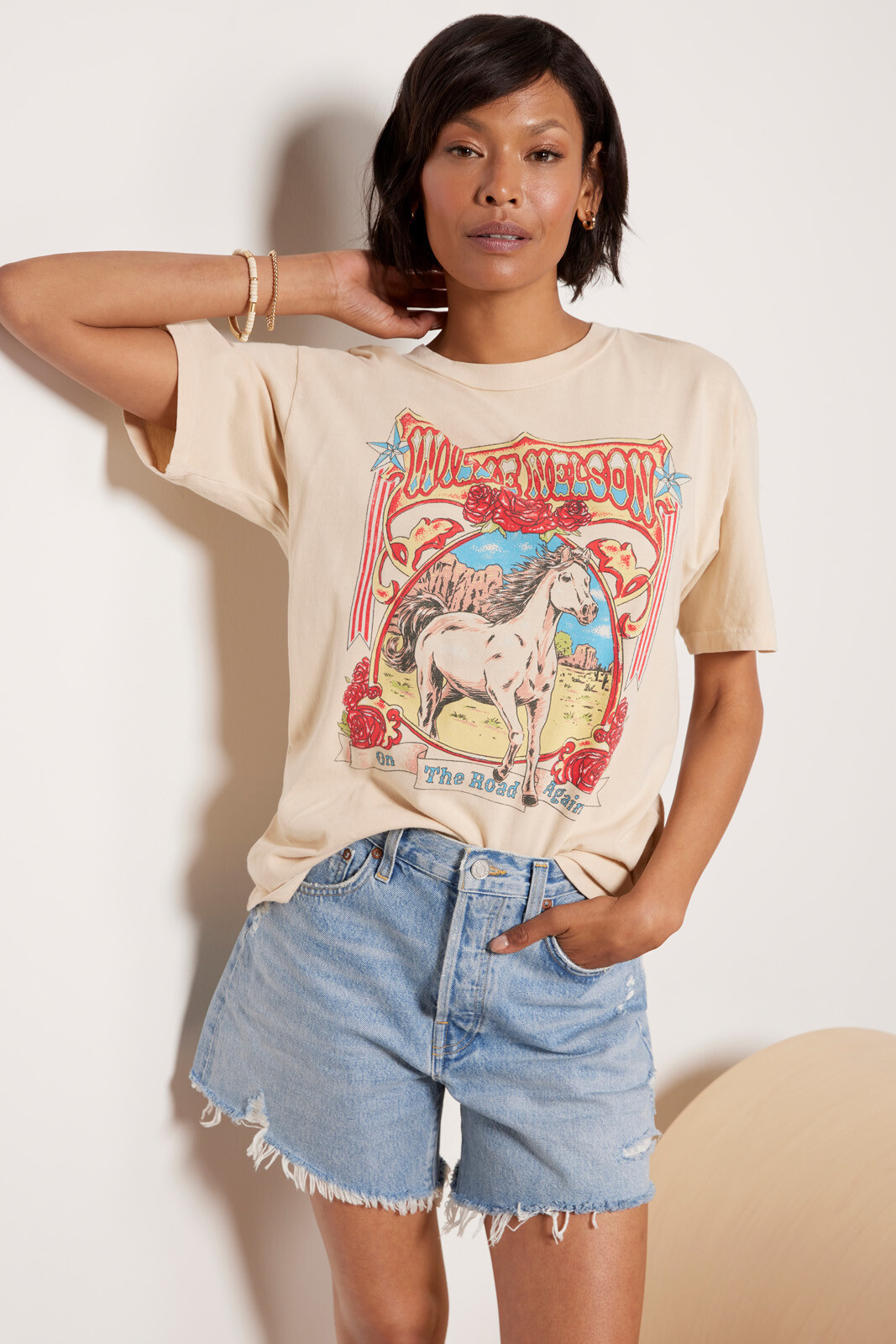 Willie Nelson On The Road Again Tee | Evereve