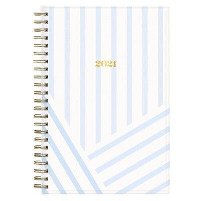 2021 The Everygirl Planner 5" x 8" Clear Plastic Cover Weekly/Monthly Wirebound Hannah Blue - Blu... | Target