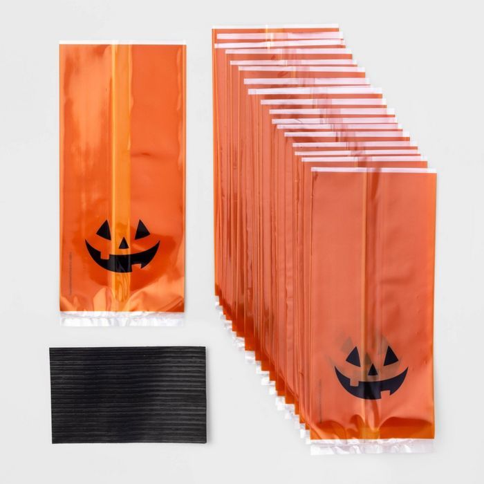 20ct Plastic Jack-O-Lantern Treat Bag - Hyde & EEK! Boutique™ | Target