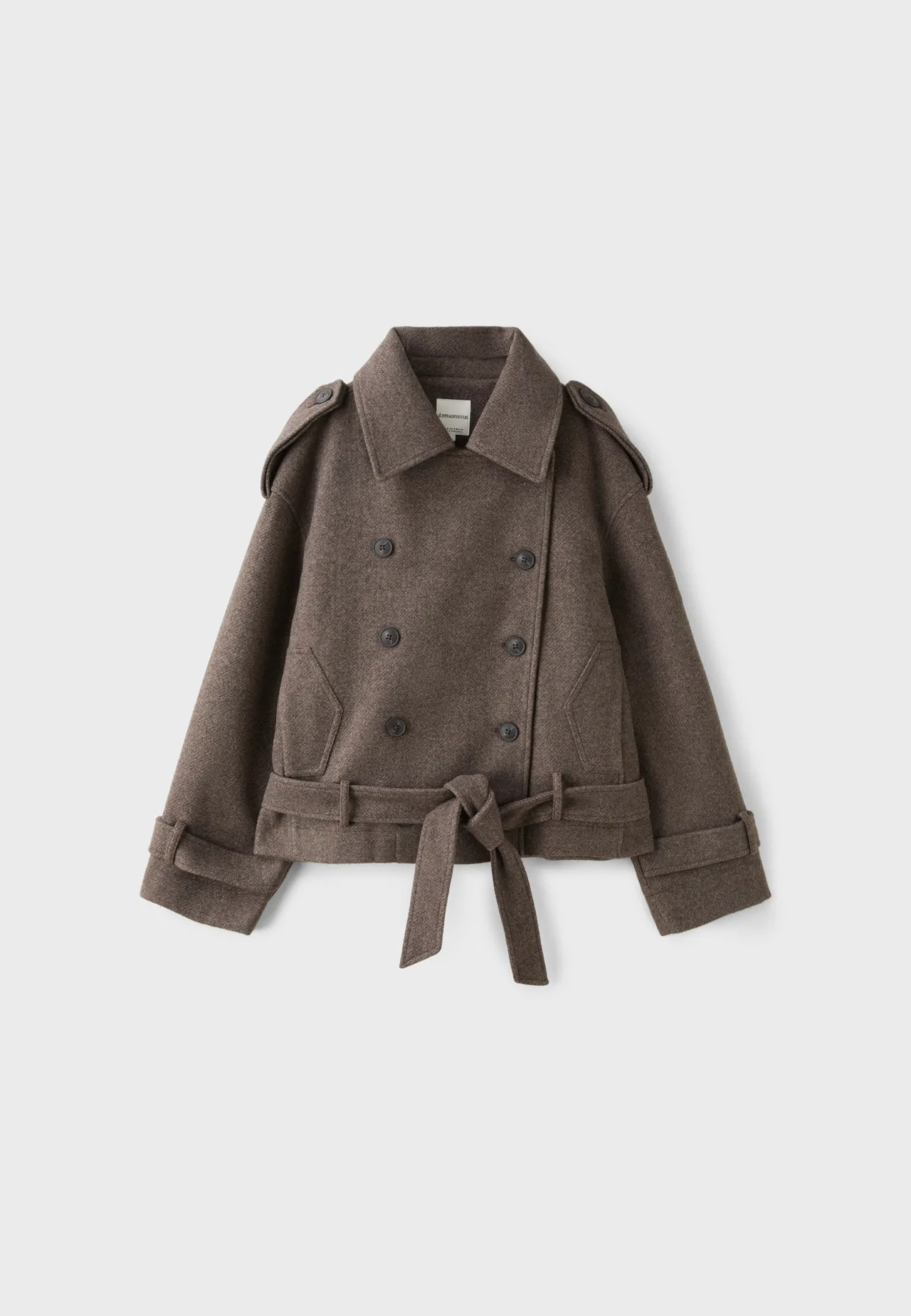Soft-touch oversize trench coat - Women's See all | Stradivarius United Kingdom | Stradivarius (UK)