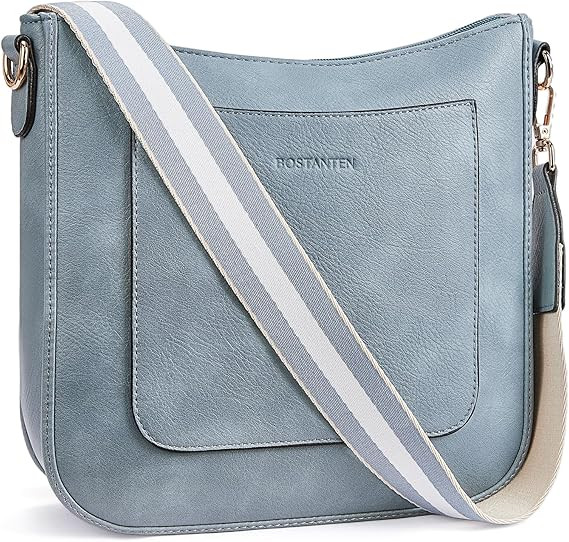 Amazon.com: BOSTANTEN Crossbody Bags for Women Trendy Vegan Leather Guitar Strap Purse for Spring... | Amazon (US)