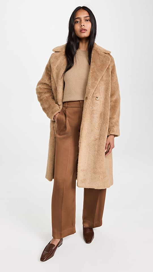 Vince Faux Sherling Coat | SHOPBOP | Shopbop