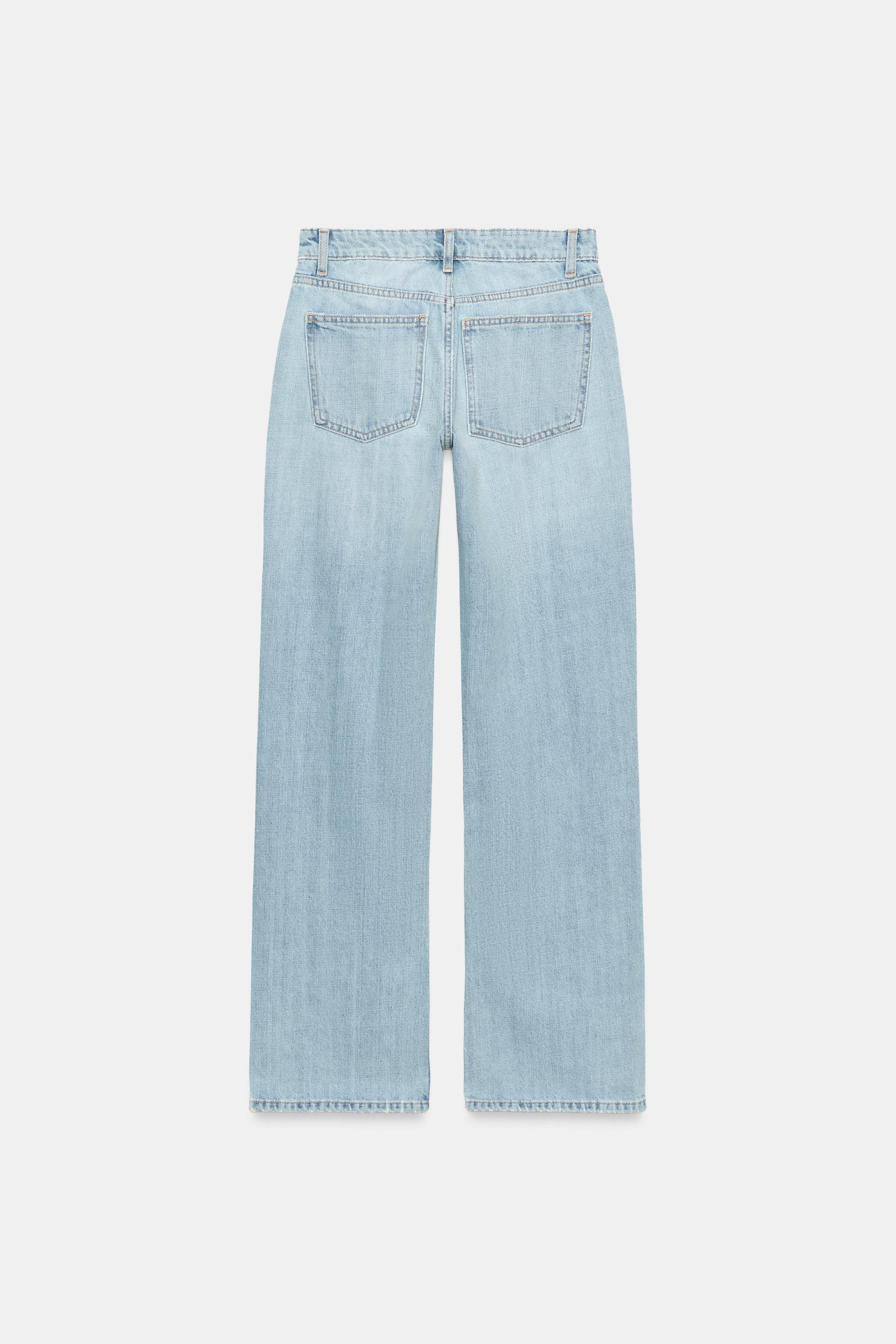 LOW RISE - WIDE LEG - FULL LENGTHLow-rise five-pocket jeans. Long wide leg. Front zip and metal b... | Zara US