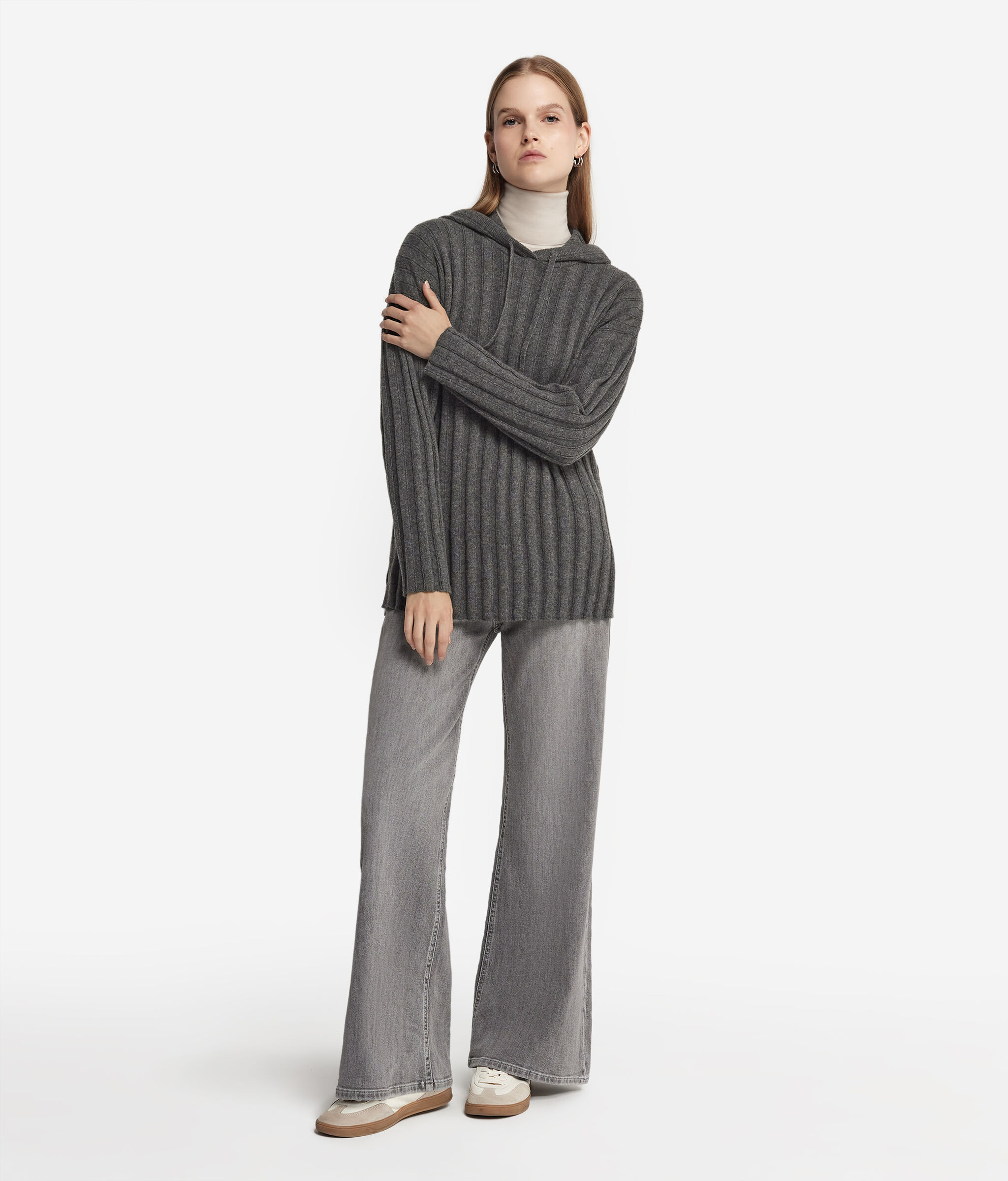 Ultrasoft Cashmere Ribbed Sweatshirt | Falconeri