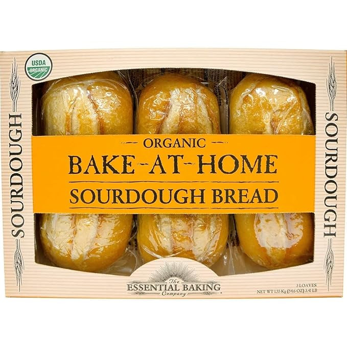Bake-At-Home Organic Sourdough 3 Loaves 54.6 Oz/1.55 Kg. | Amazon (US)