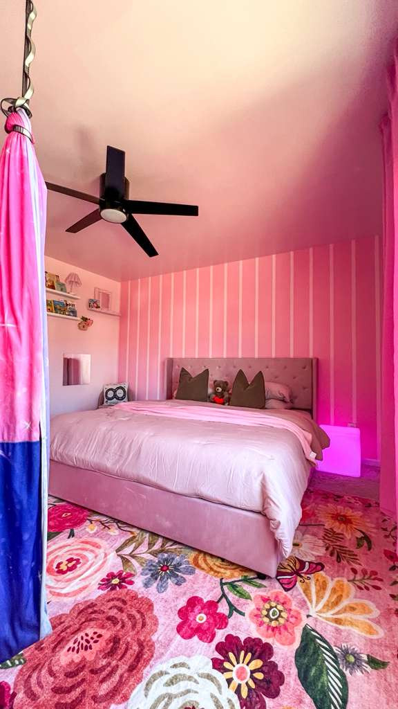 A girly sensory friendly room our girls are absolutely upset, but most importantly it is a safe space for them to go to decompress when they’re overwhelmed to come down when they need a moment to breathe #sensoryroom #girlsroom

#LTKHome#LTKKids 

 