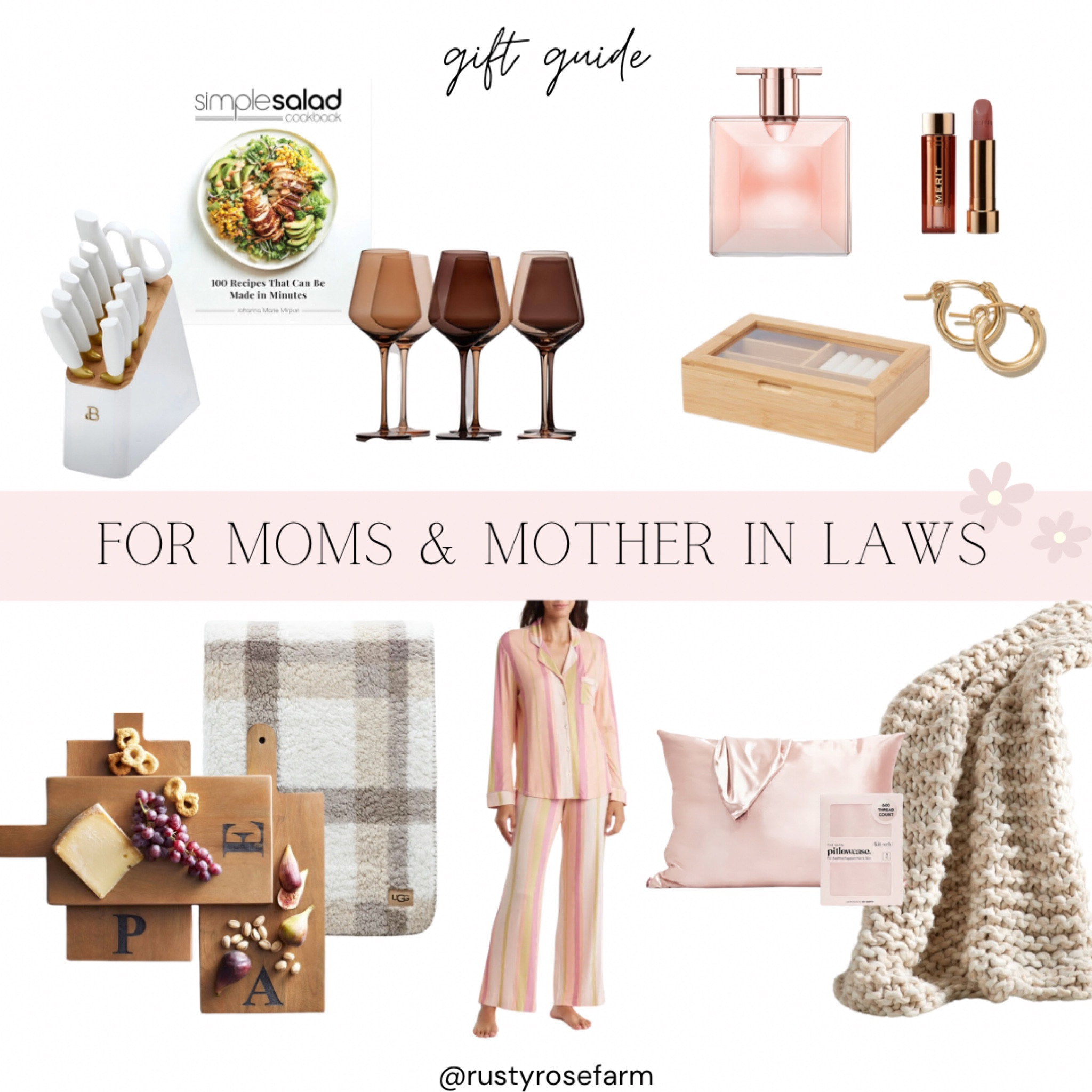 Mom and mother in law gift guide, gifts for her, cozy gifts, wine glasses, cookbook, personalized cutting board, Amazon gifts, pottery barn 

#LTKGiftGuide #LTKover40 #LTKHoliday