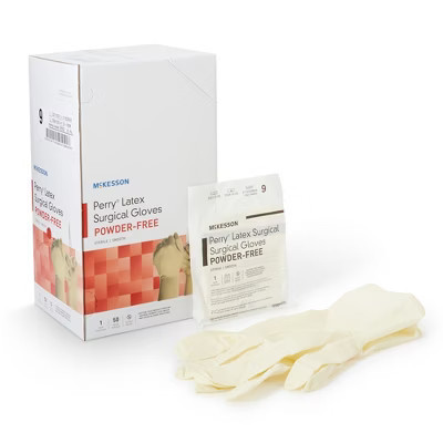 McKesson Perry Disposable Sterile Latex Surgical Glove Standard Cuff Length SIZE 9 20-1090N 50 per Box | Target