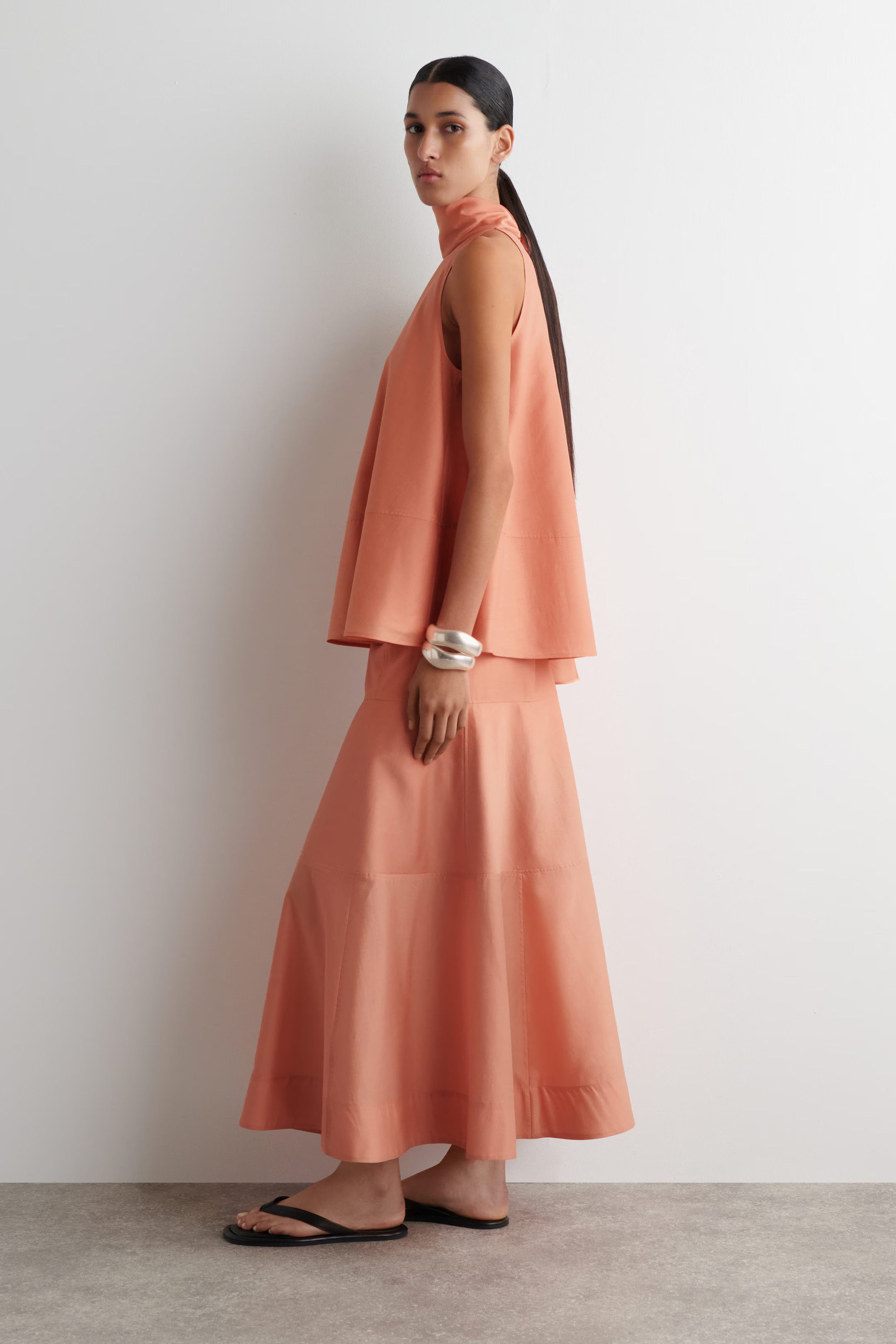 PANELED A-LINE MIDI SKIRT | COS (EU)