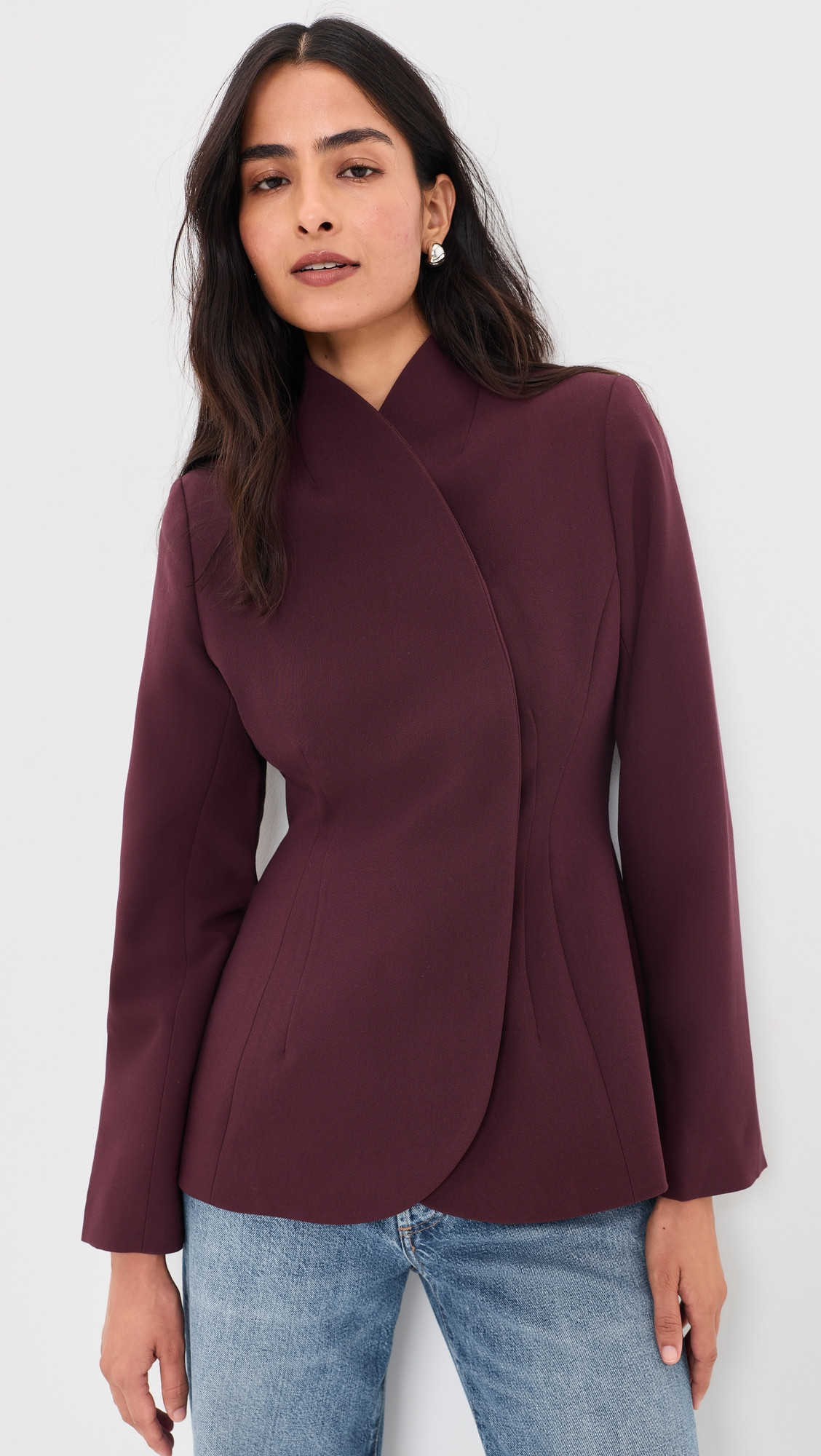 ALIGNE Daphne High Neck Jacket Plum 4 | Shopbop