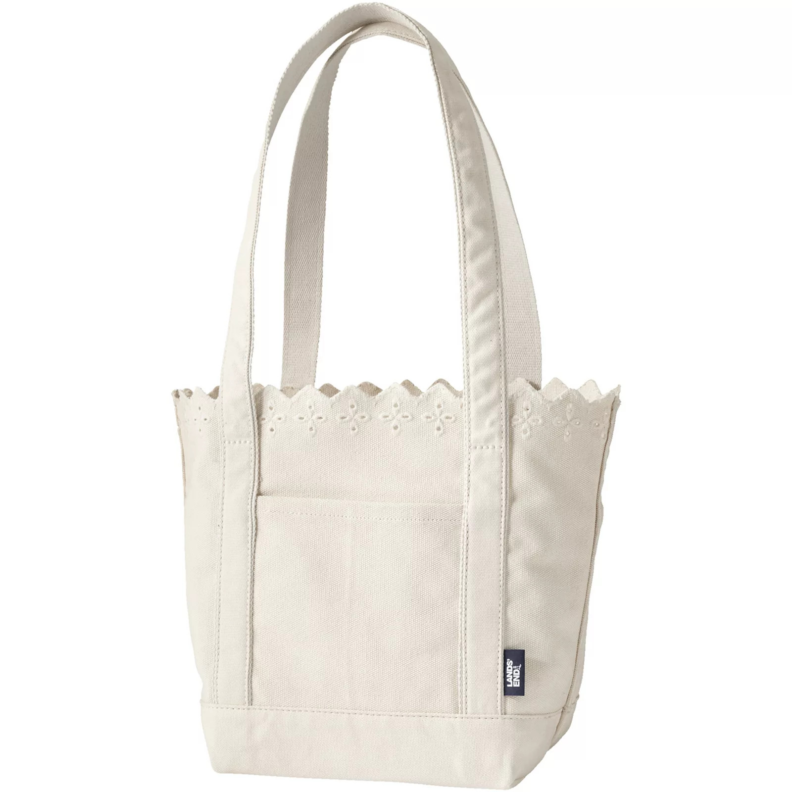 Lands' End Medium Eyelet Long Handle Canvas Tote Bag | Kohl's