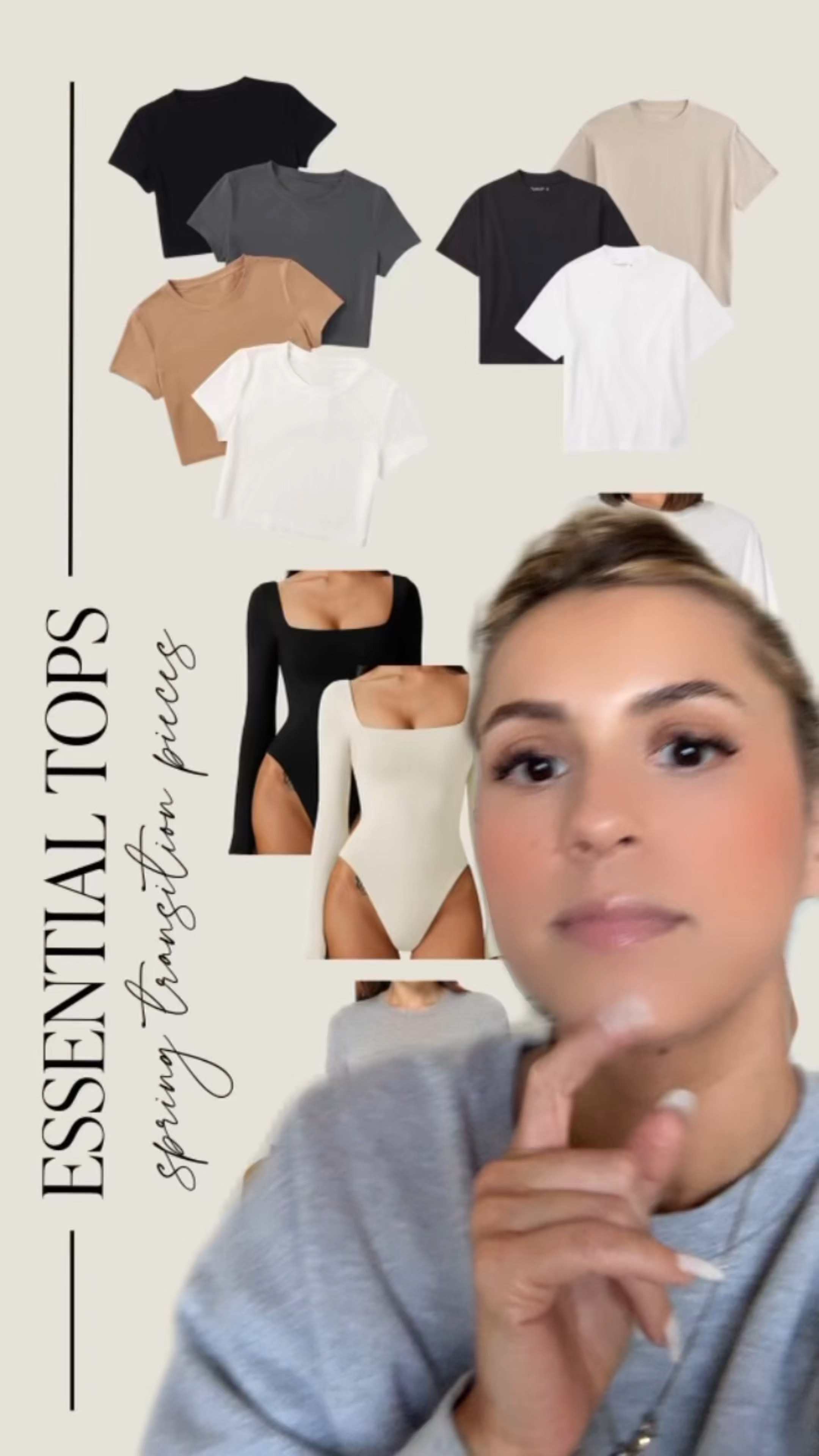 My go-to ESSENTIAL TOPS 🙌🏼

- I own every single one at least tops and I wear them throughout all of my content. 
- I wear a size small in all of them