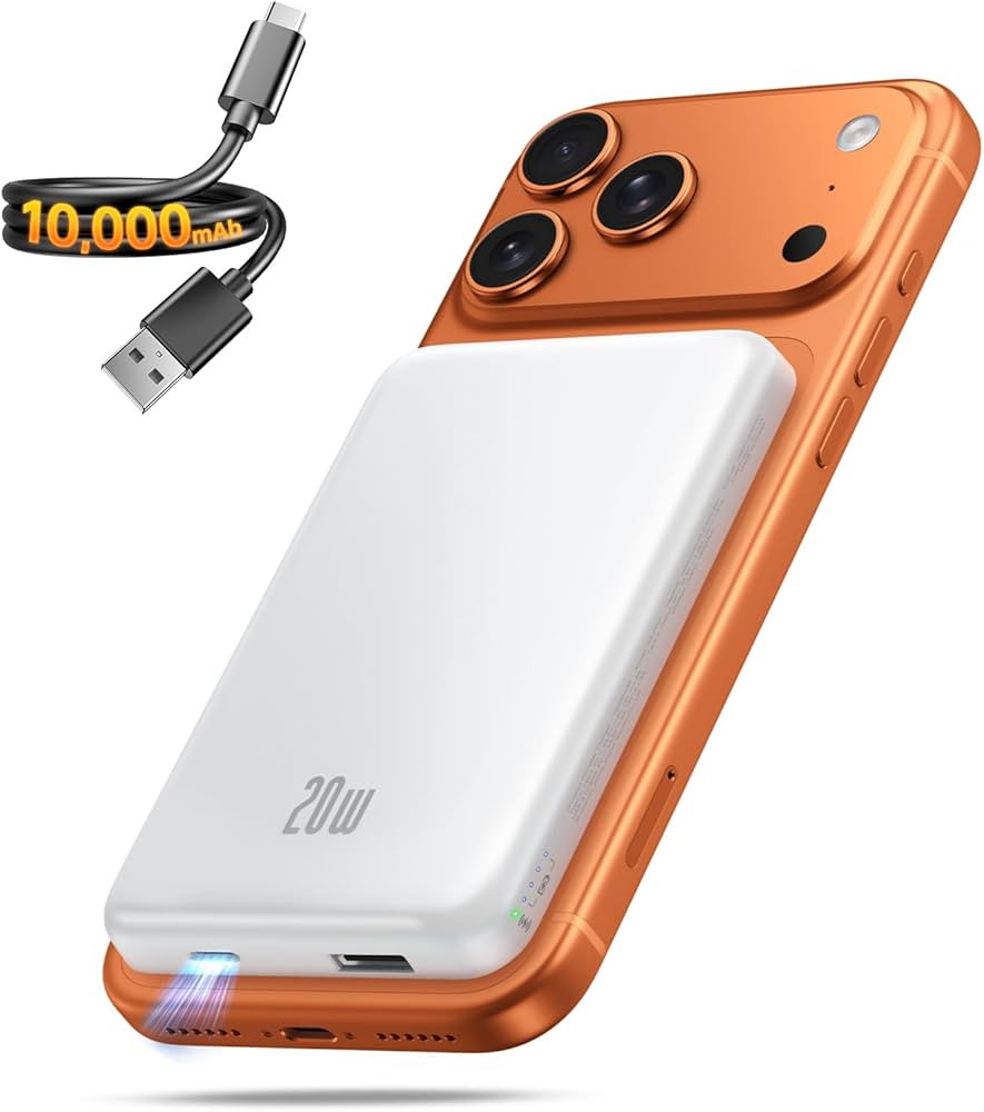 Portable Charger for Magsafe Power Bank - 10000mAh Magnetic Phone Charger, USB C 20W PD Fast Char... | Amazon (US)