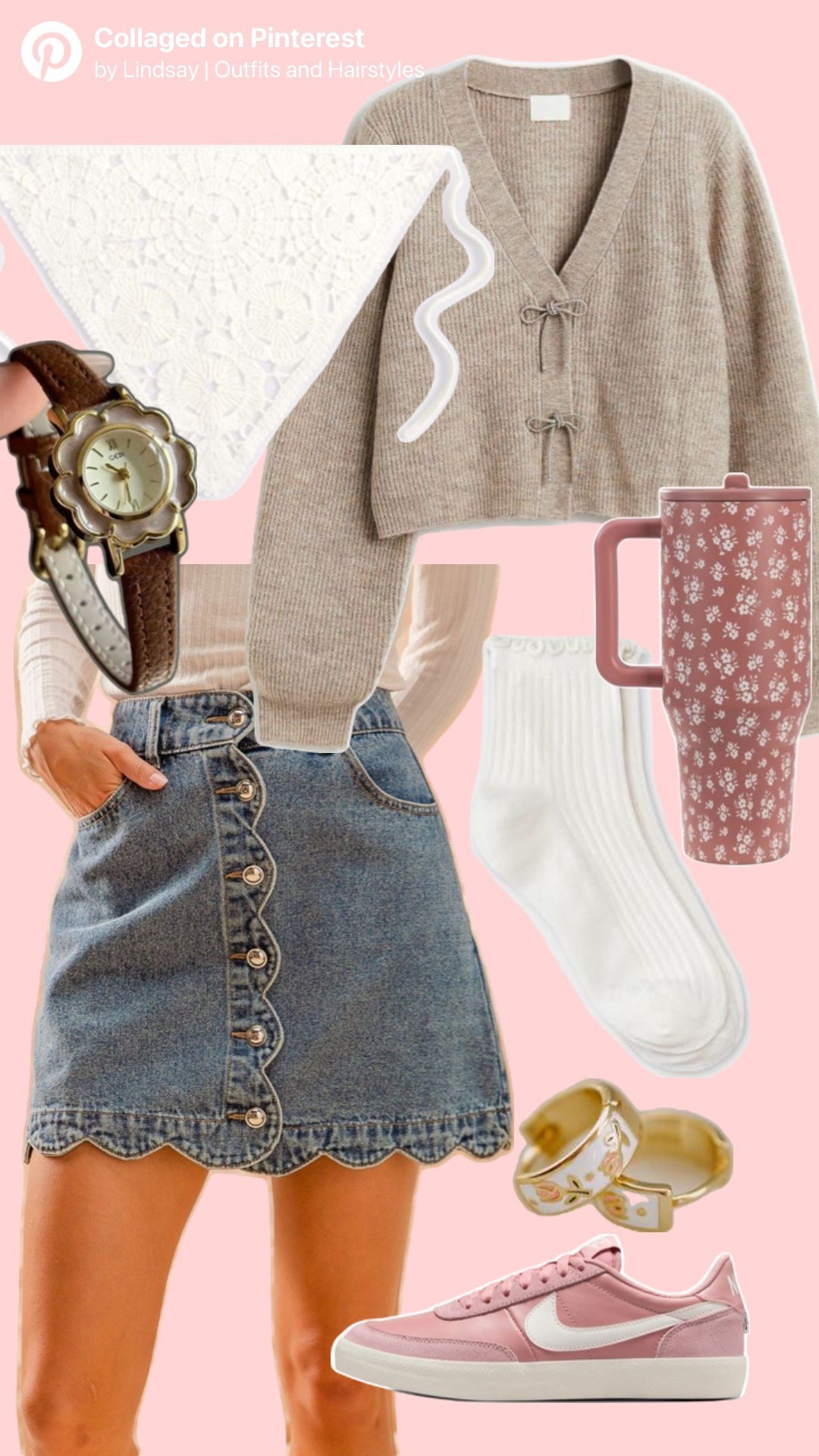Cute and feminine outfit inspo with cardigan and denim skirt. 

#LTKootd #LTKSaleAlert #LTKFindsUnder100