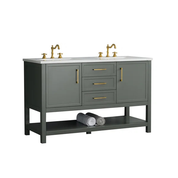 Vicini 54" Double Bathroom Vanity Set | Wayfair North America