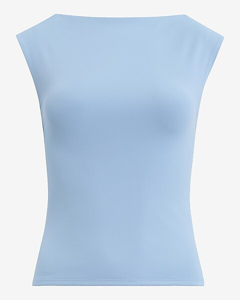 Body Contour High Compression Boat Neck Open Back Tee | Express