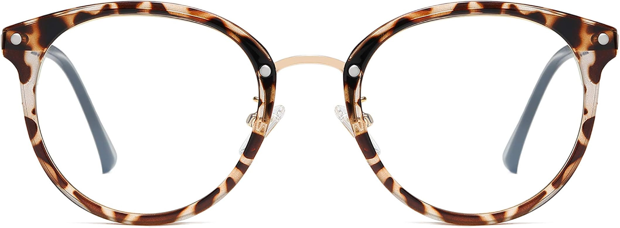 SOJOS Retro Round Blue Light Glasses for Women Computer Glasses Big TR90 Eyewear Frame SJ9001 | Amazon (US)