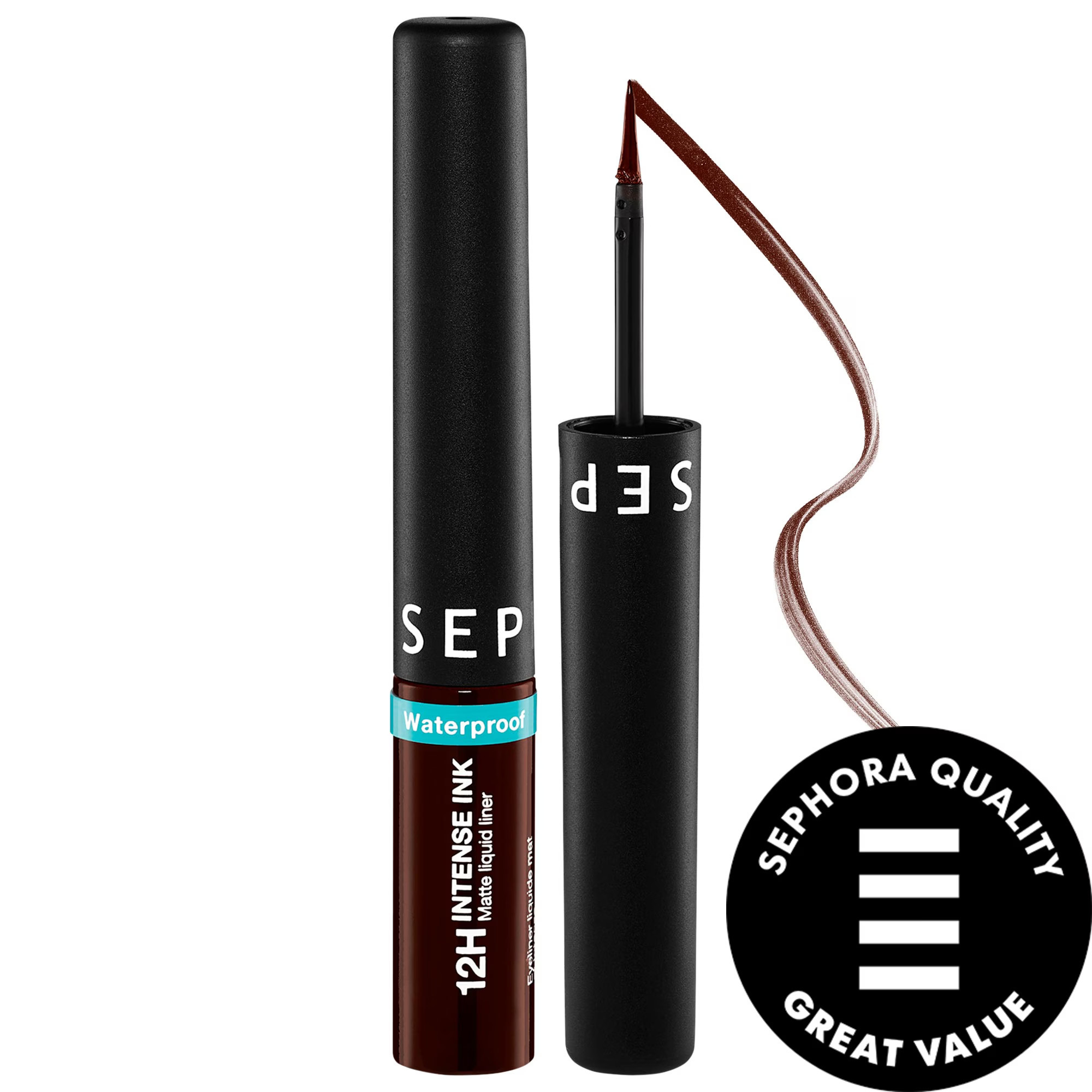 SEPHORA COLLECTION Intense Felt-Tip 12HR Liquid Waterproof Eyeliner 02 Chocolate Brown 0.09 oz / 2.8 g | Sephora (US)