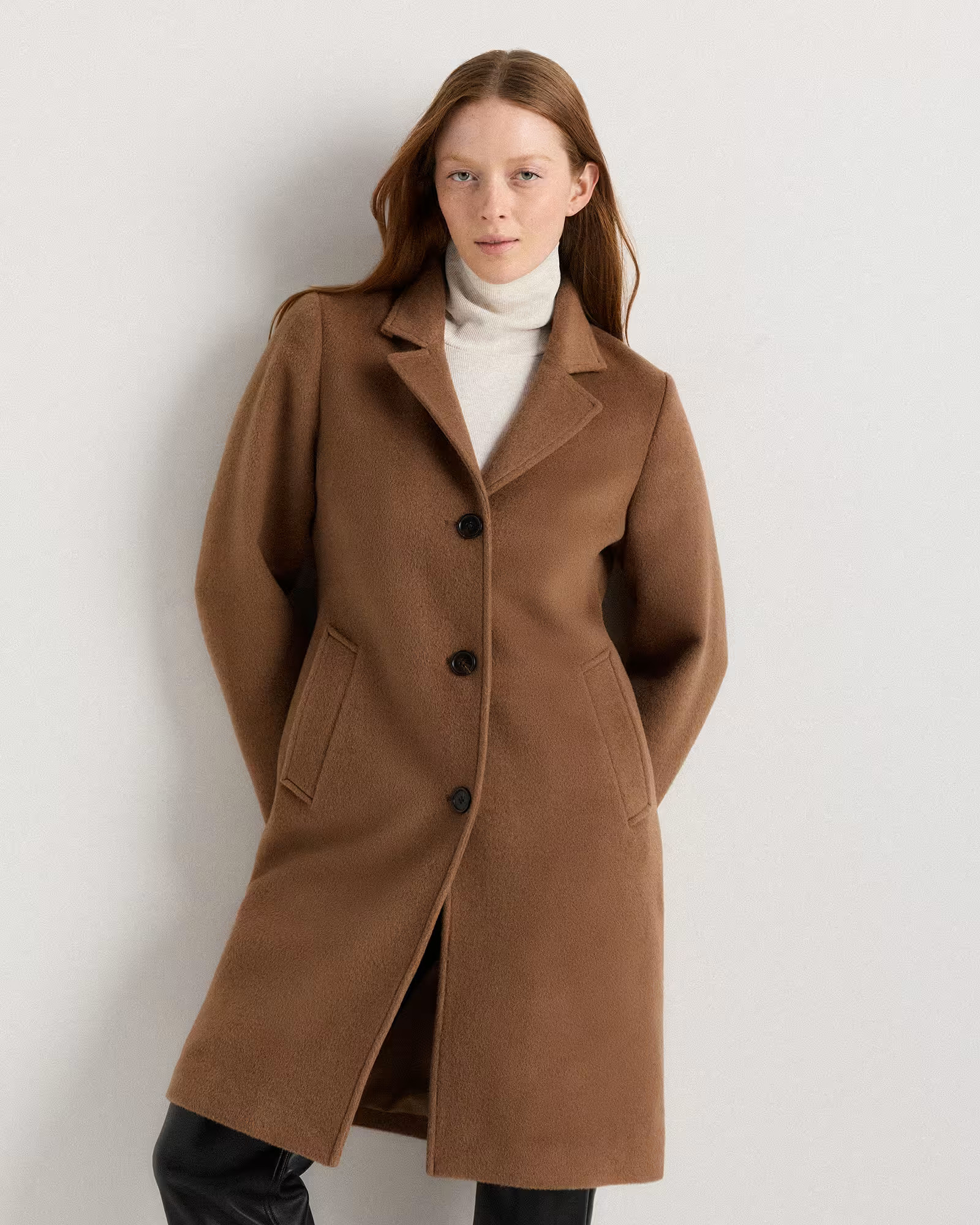 Camel Hair Single-Breasted Midi Coat | Quince