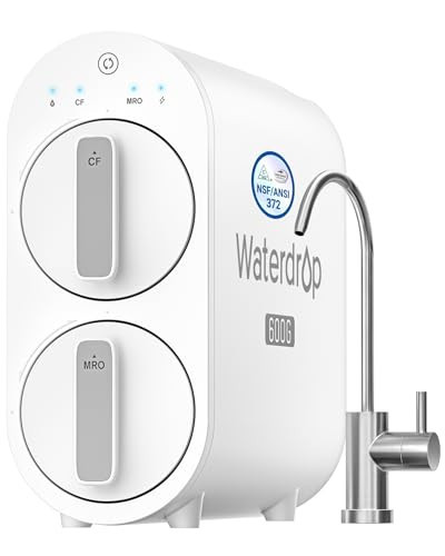 Waterdrop G2P600 Reverse Osmosis System, TDS Reduction, 7 Stage Water Filtration, NSF/ANSI 372 Certified, 600 GPD Tankless RO Water Filter System, Under Sink, 2:1 Pure to Drain | Amazon (US)