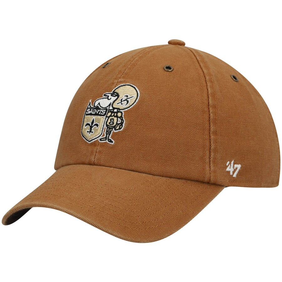 New Orleans Saints Carhartt x '47 Historic Logo Clean Up Adjustable Hat - Brown | Fanatics