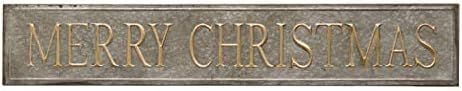 Amazon.com: Creative Co-Op 44-1/2"W x 7-3/4"H Embossed Metal Décor Merry Christmas, Distressed F... | Amazon (US)