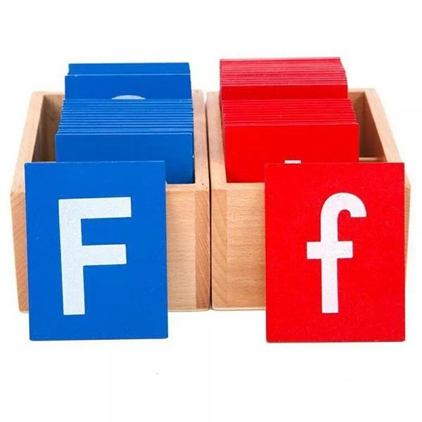sky new Montessori Sandpaper Letters Toys For Toddlers Small & Capital 2pc wooden box set Early C... | Walmart (US)