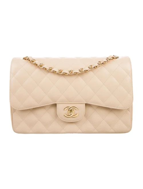 Chanel Caviar Classic Jumbo Double Flap Bag - Handbags -
          CHA385920 | The RealReal | The RealReal