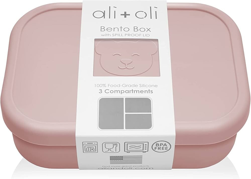 Ali+Oli Leak Proof Bento Box (Rose) Food-Grade Silicone Bento Box, BPA, Phthalate, Lead, & PVC Fr... | Amazon (US)