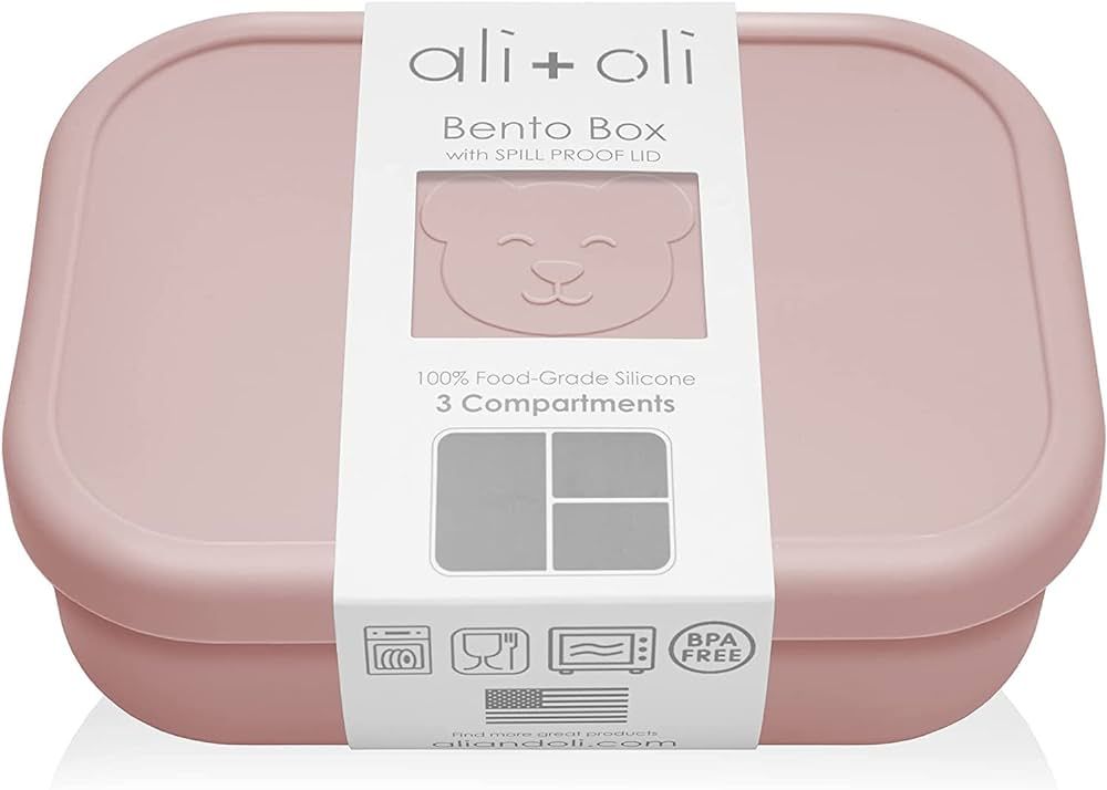 Ali+Oli Leak Proof Bento Box (Rose) Food-Grade Silicone Bento Box, BPA, Phthalate, Lead, & PVC Fr... | Amazon (US)