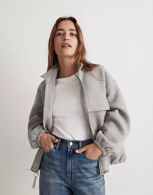 MWL Quilted Jacquard Zip Jacket | Madewell