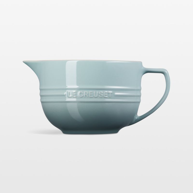 Le Creuset Sea Salt Stoneware Signature Batter Bowl + Reviews | Crate & Barrel | Crate & Barrel