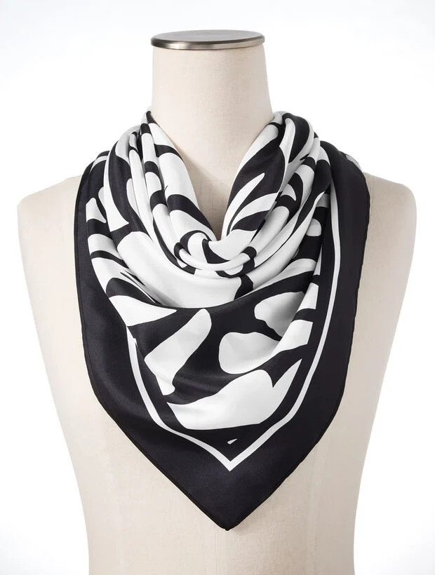 Abstract Floral Square Scarf | Talbots