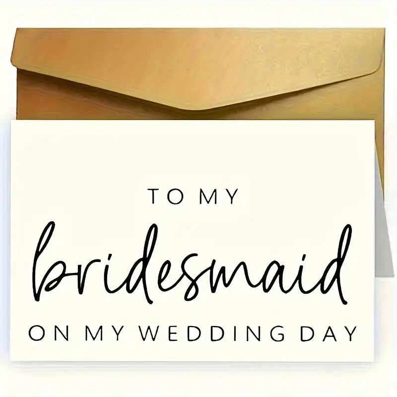 Bridesmaid Wedding Card Elegant Envelope Thank Engagement - Temu | Temu Affiliate Program